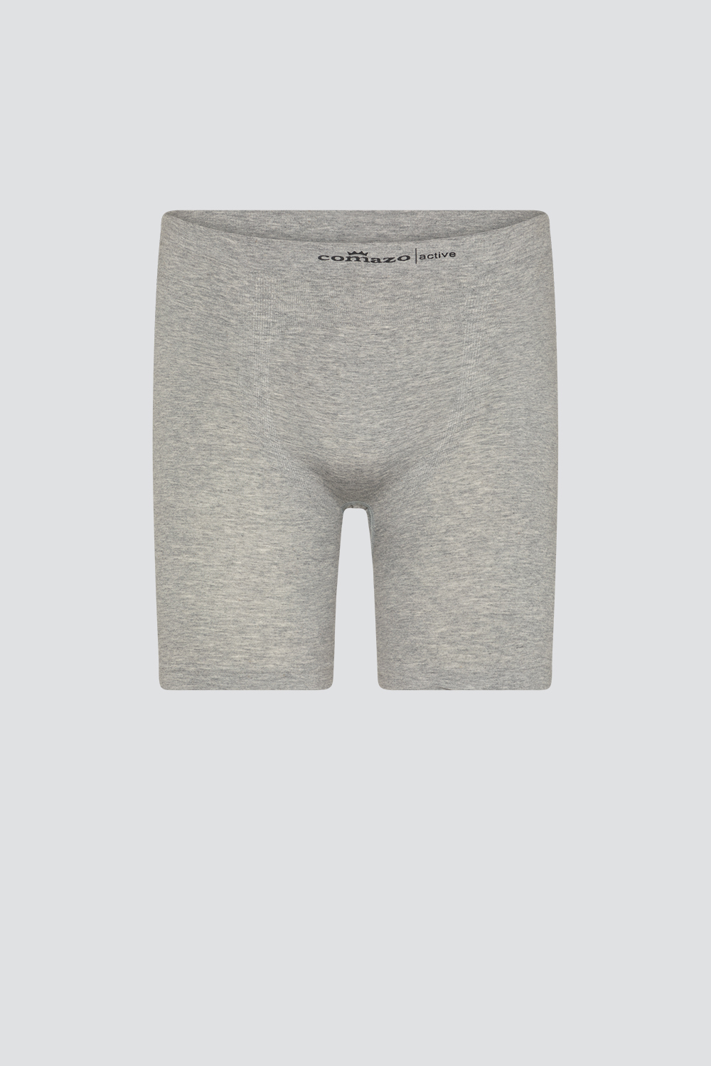 Comazo men's seamless pants with longer legs, color grey melange. Product image front view: seamless pants with longer legs by Comazo in grey melange color.