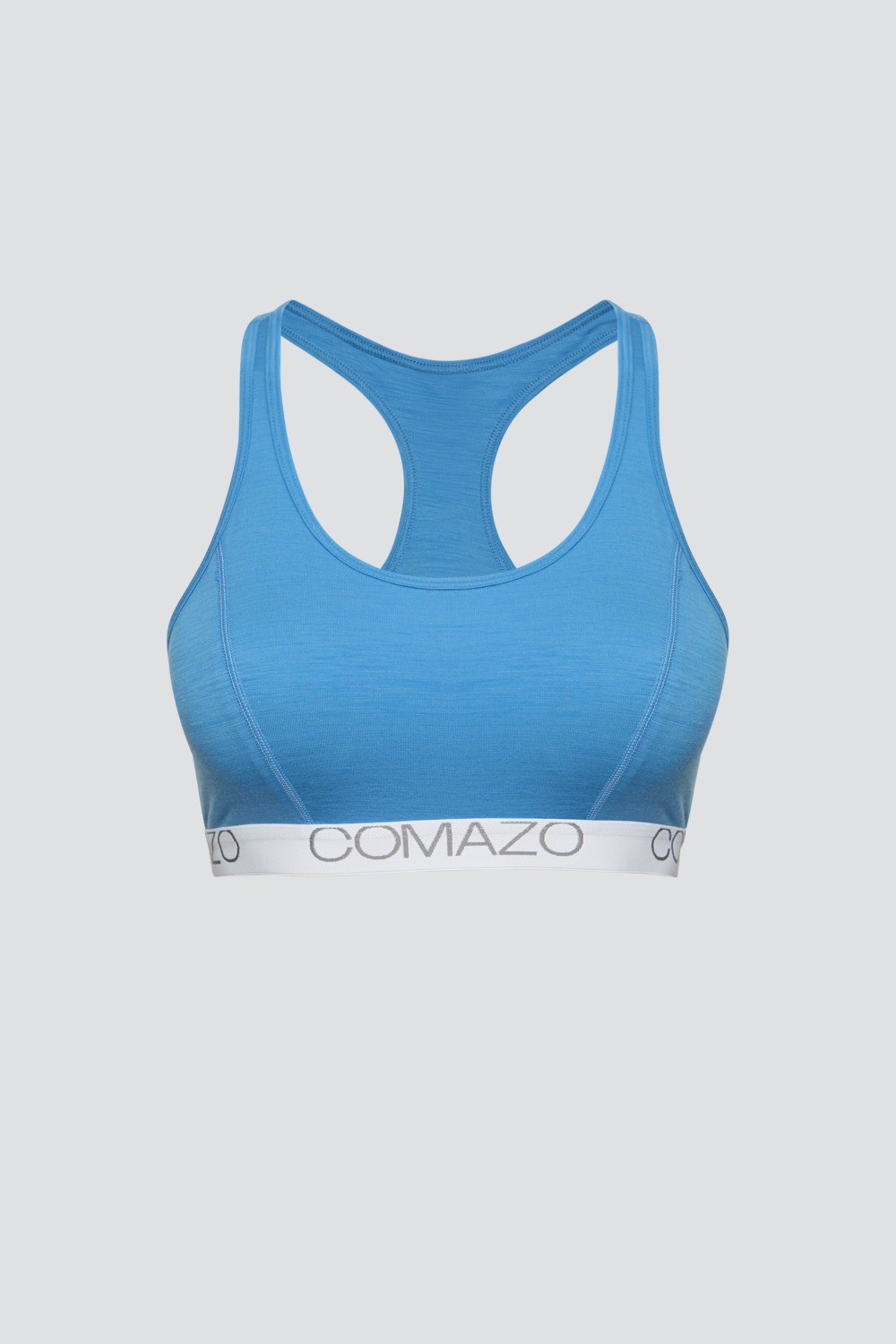 Produktbild Vorderansicht Comazo Damen Bustier aus Merinowolle Farbe Blue