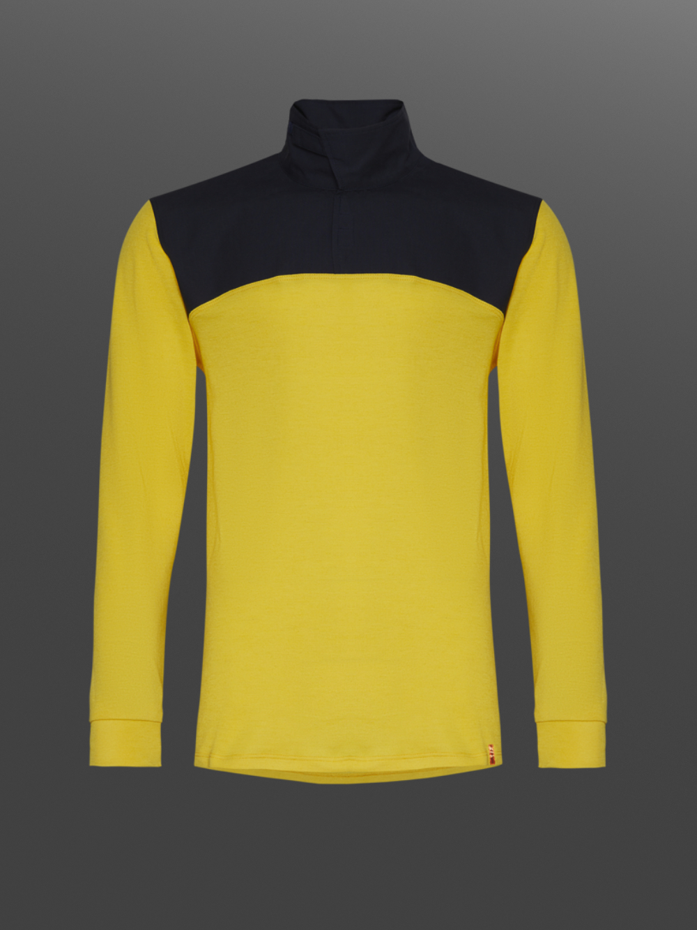 Comazo Protect Fire-Shirt Basic für Vegetationsbrandbekämpfung Farbe Gelb/Marine Produktbild Vorderansicht Comazo Protect Fire-Shirt Basic für Vegetationsbrandbekämpfung Farbe Gelb/Marine