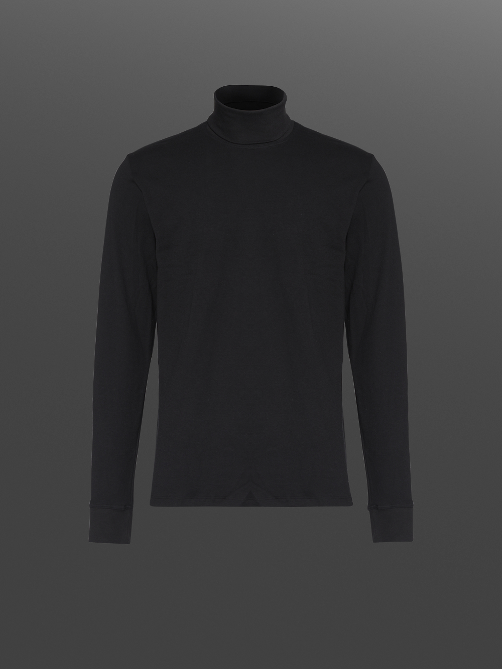 Shirt with turtleneck made of two-layer material by Comazo Protect, color black. Product image front view: Shirt with turtleneck made of two-layer material by Comazo Protect, color black.
