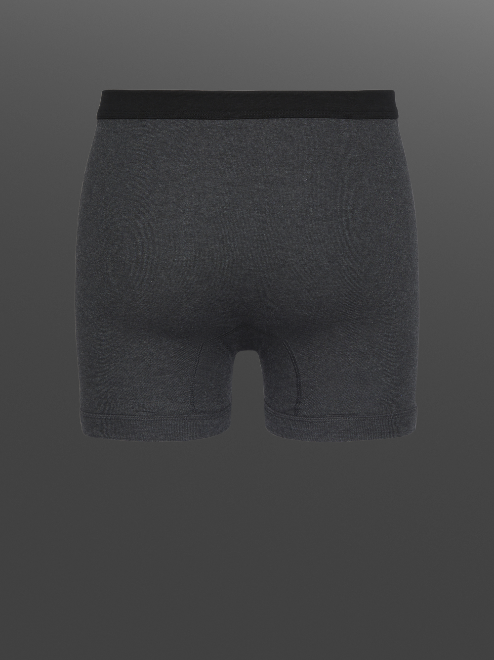 Short underwear with fly by Comazo Protect in blue melange color. Product image back view Short underwear with fly by Comazo Protect in blue melange color.