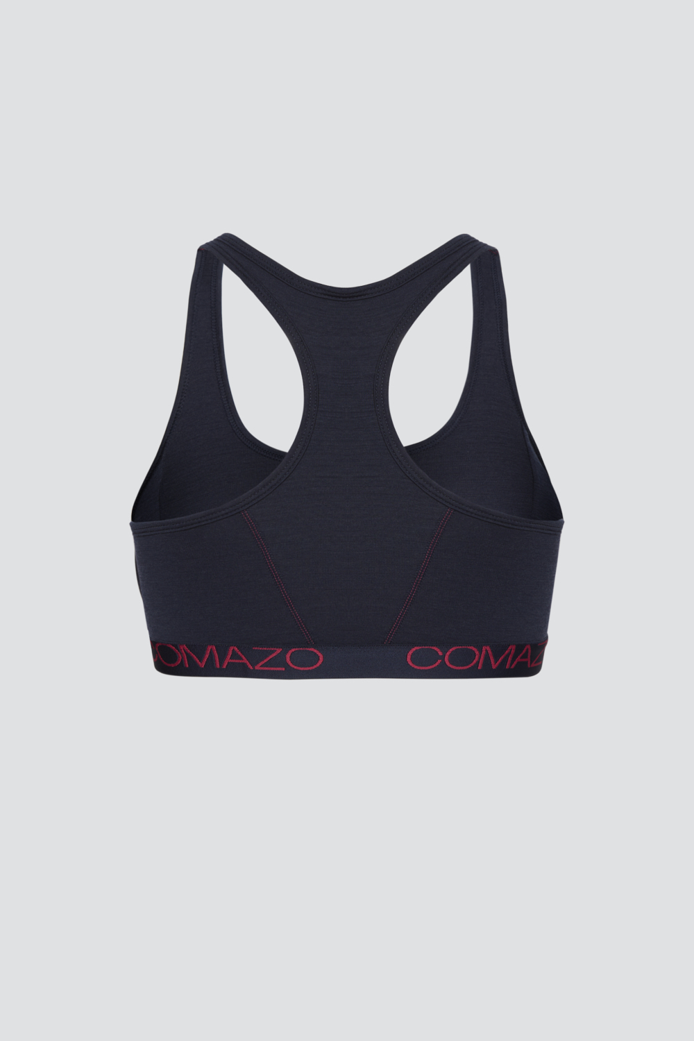 Produktbild Rückansicht Comazo Damen Bustier aus Merinowolle Farbe Navy