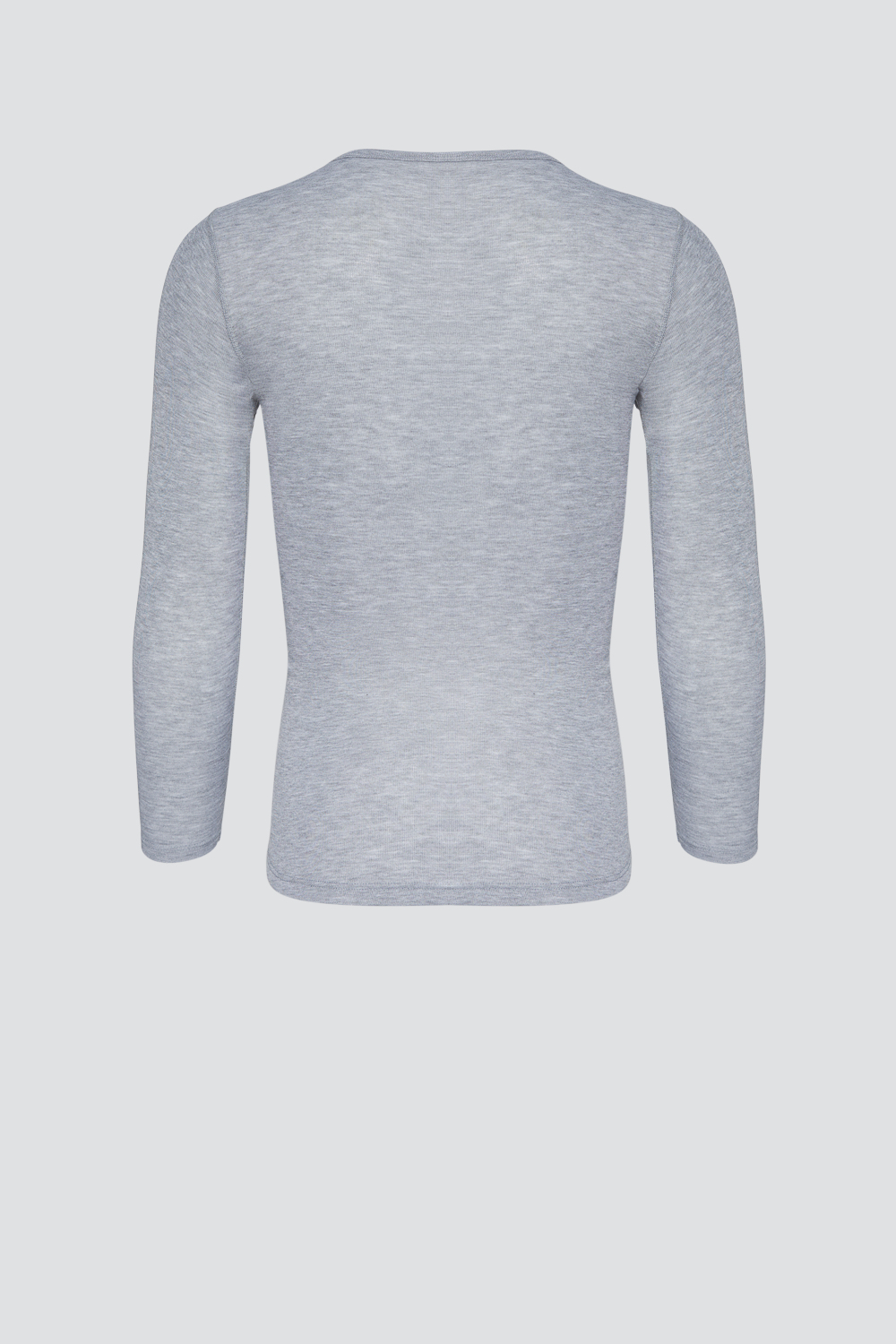 Comazo Unisex Functional Shirt "warm extra" Long Sleeve in Grey Mélange Product Image Back View: Unisex Functional Shirt "warm extra" Long Sleeve by Comazo in Grey Mélange