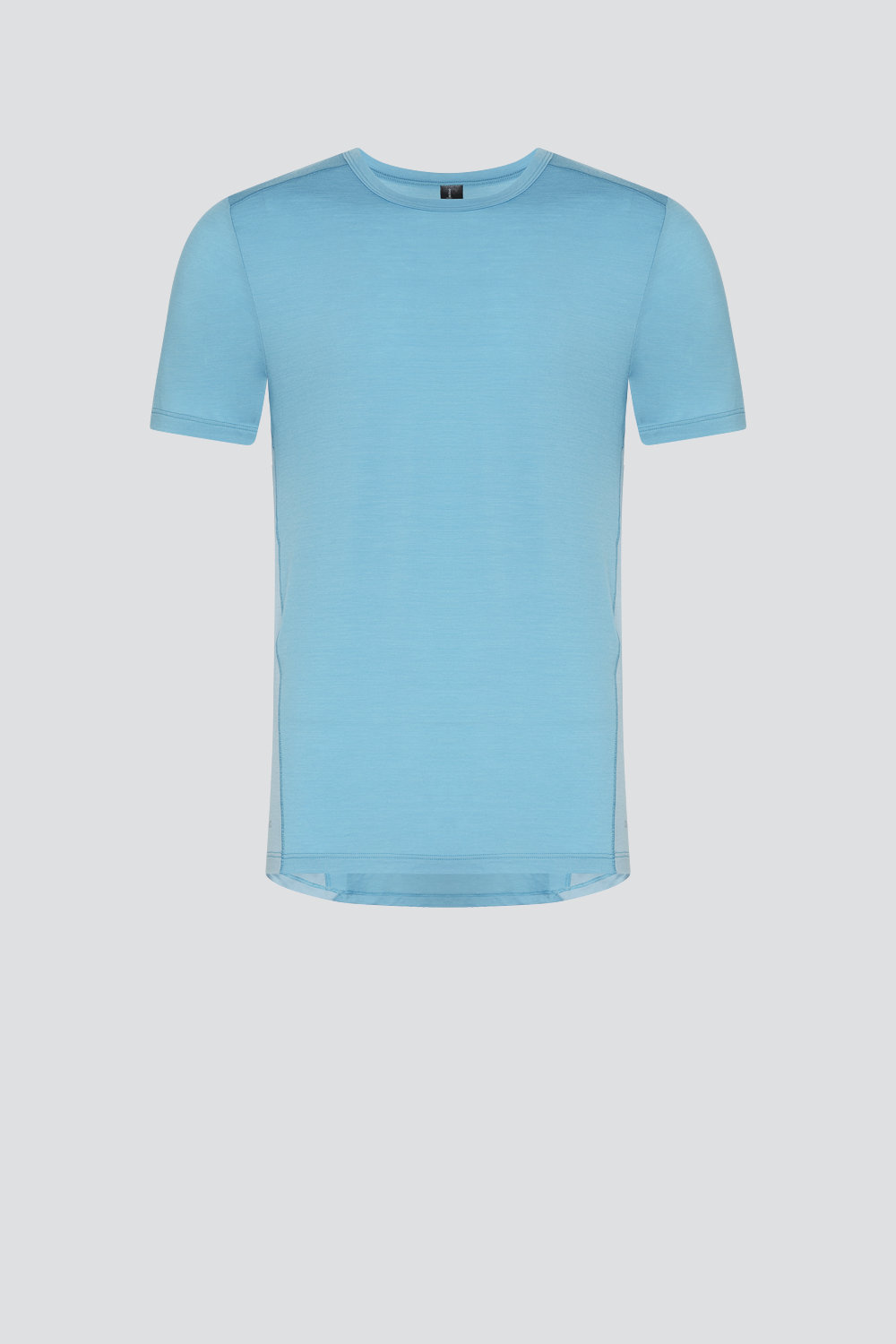 Comazo Herren Shirt kurzarm aus Merinowolle Farbe Seablue/Ice