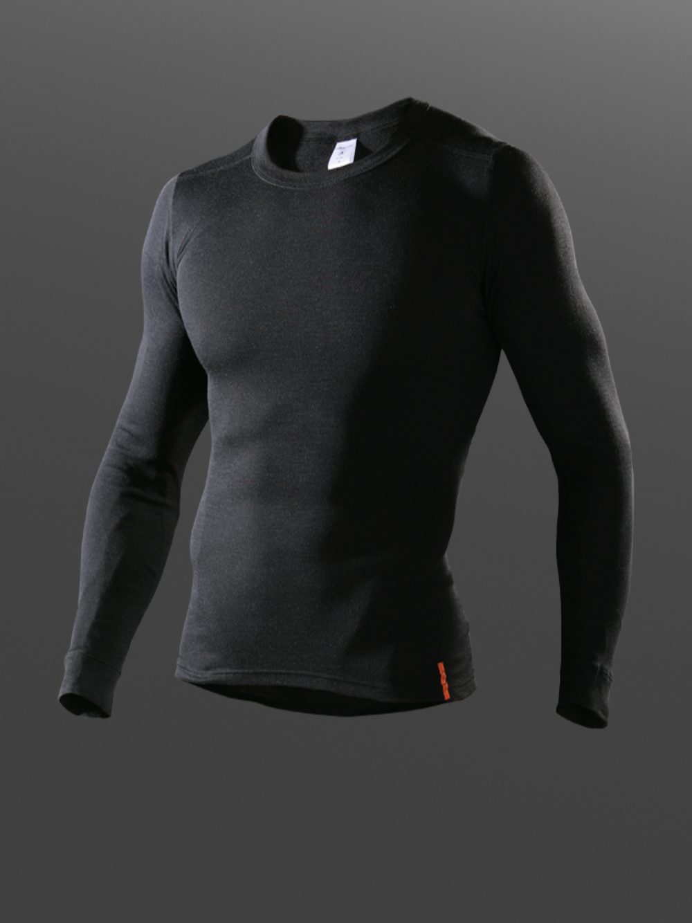 Flame-retardant long-sleeve shirt by Comazo Protect in black color. Product image front view of flame-retardant long-sleeve shirt by Comazo Protect in black color.