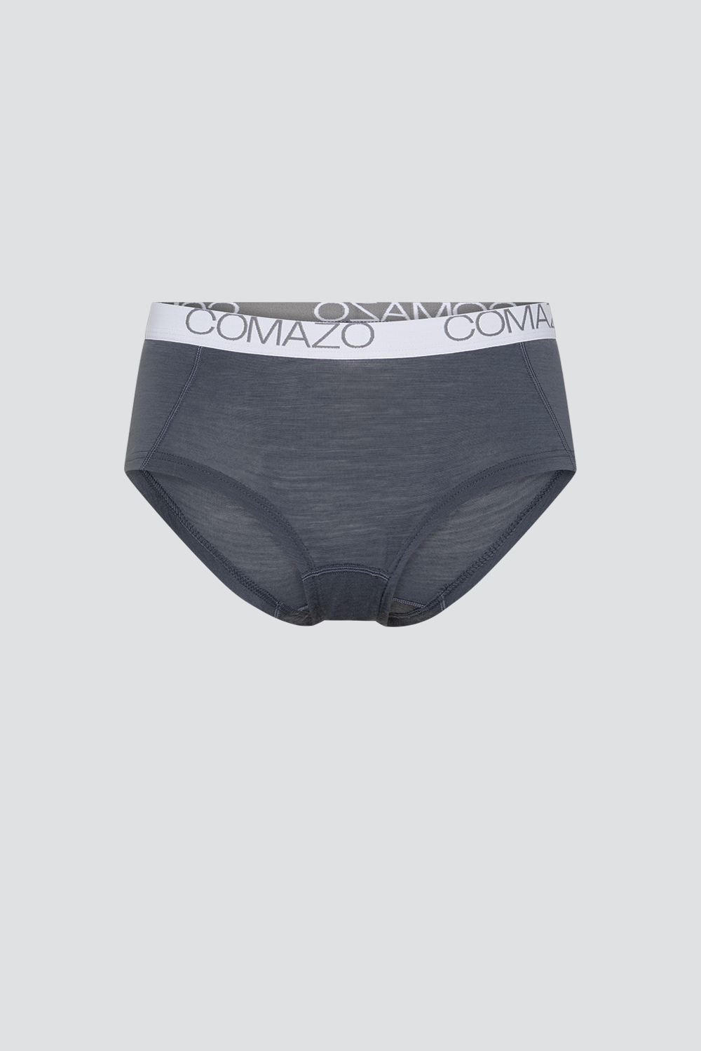 Produktbild Vorderansicht Panty aus mulesing-free Merinowolle von Comazo in der Farbe Dunkelgrau