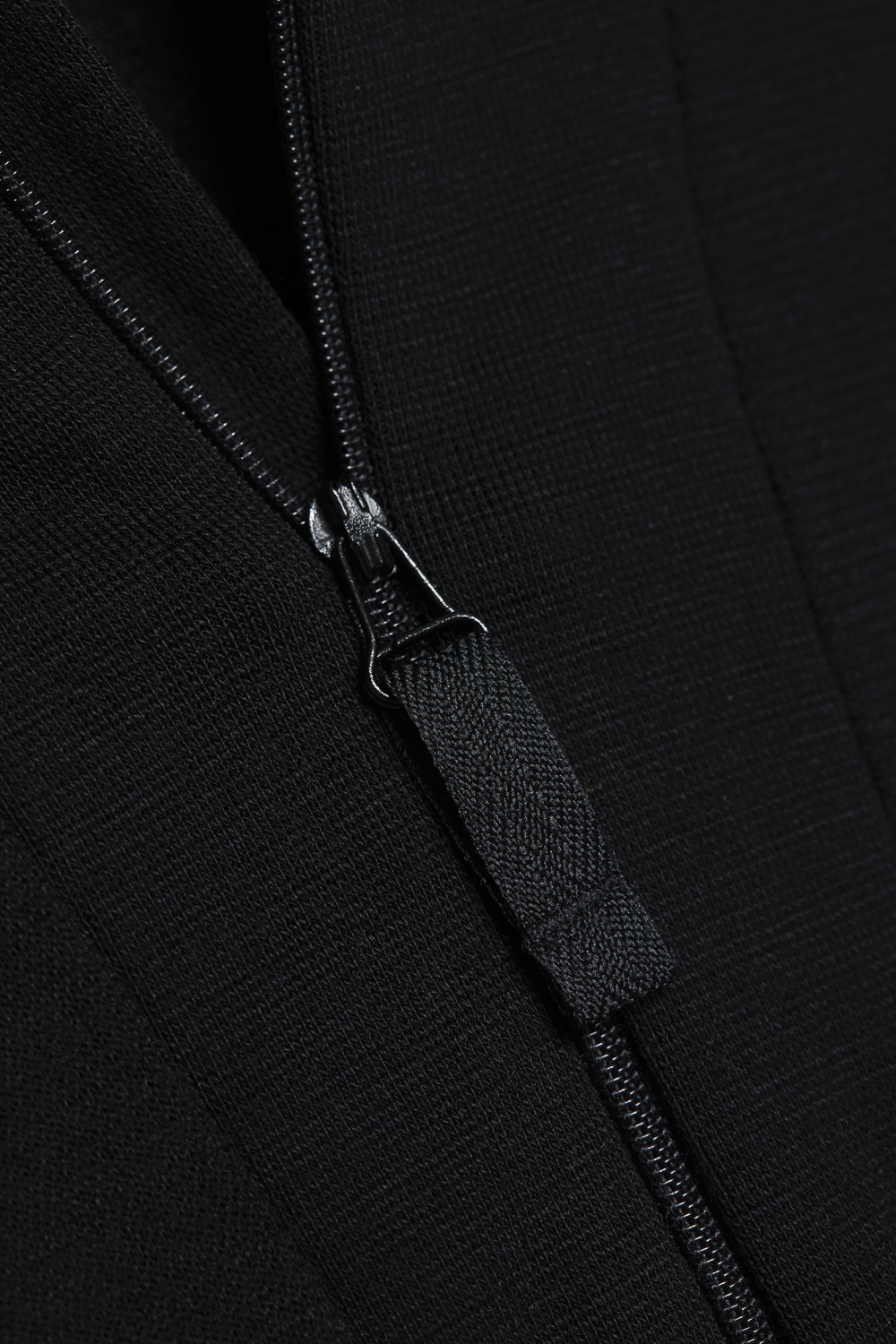 Merino Wool Shirt with Zip Collar (Mulesing Free) by Comazo Protect in Black Close-up Image: Merino Wool Shirt with Zip Collar (Mulesing Free) by Comazo Protect in Black