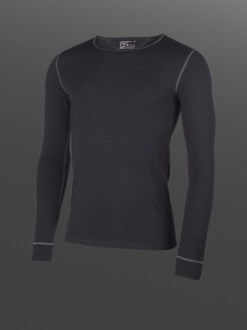 Comazo Protect men's long-sleeved functional shirt "warm & clima" in black Front view product image of Comazo Protect men's long-sleeved functional shirt "warm & clima" in black