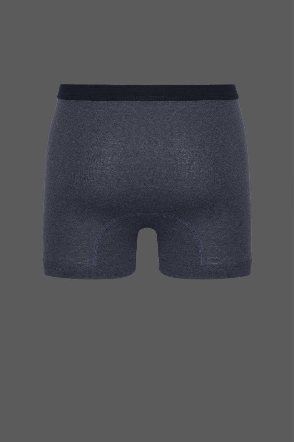 Short underwear with fly by Comazo Protect in blue melange color. Product image back view Short underwear with fly by Comazo Protect in blue melange color.