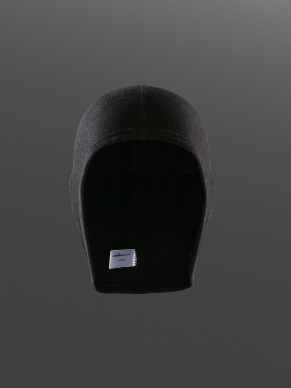 Comazo Protect underlayer hood in black color with high breathability thanks to two-layer material and excellent moisture transport. Product image front view Comazo Protect underlayer hood in black color with high breathability thanks to two-layer material and excellent moisture transport