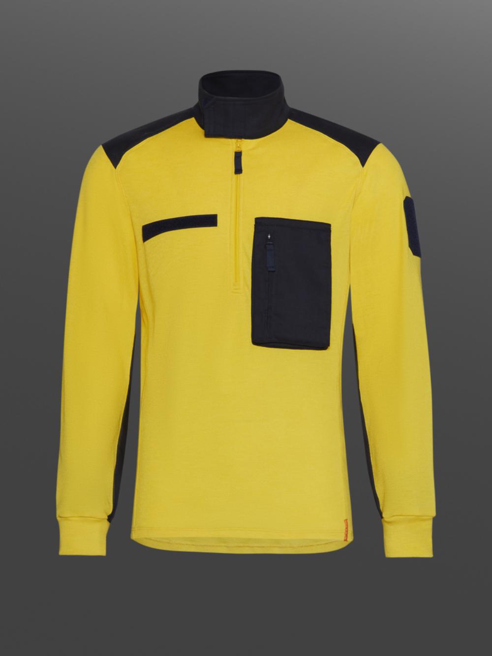 Comazo Protect Fire Shirt Premium Vegetationsbrandbekämpfung Farbe Gelb/Marine Produktbild Vorderansicht Comazo Protect Fire Shirt Premium Vegetationsbrandbekämpfung Farbe Gelb/Marine