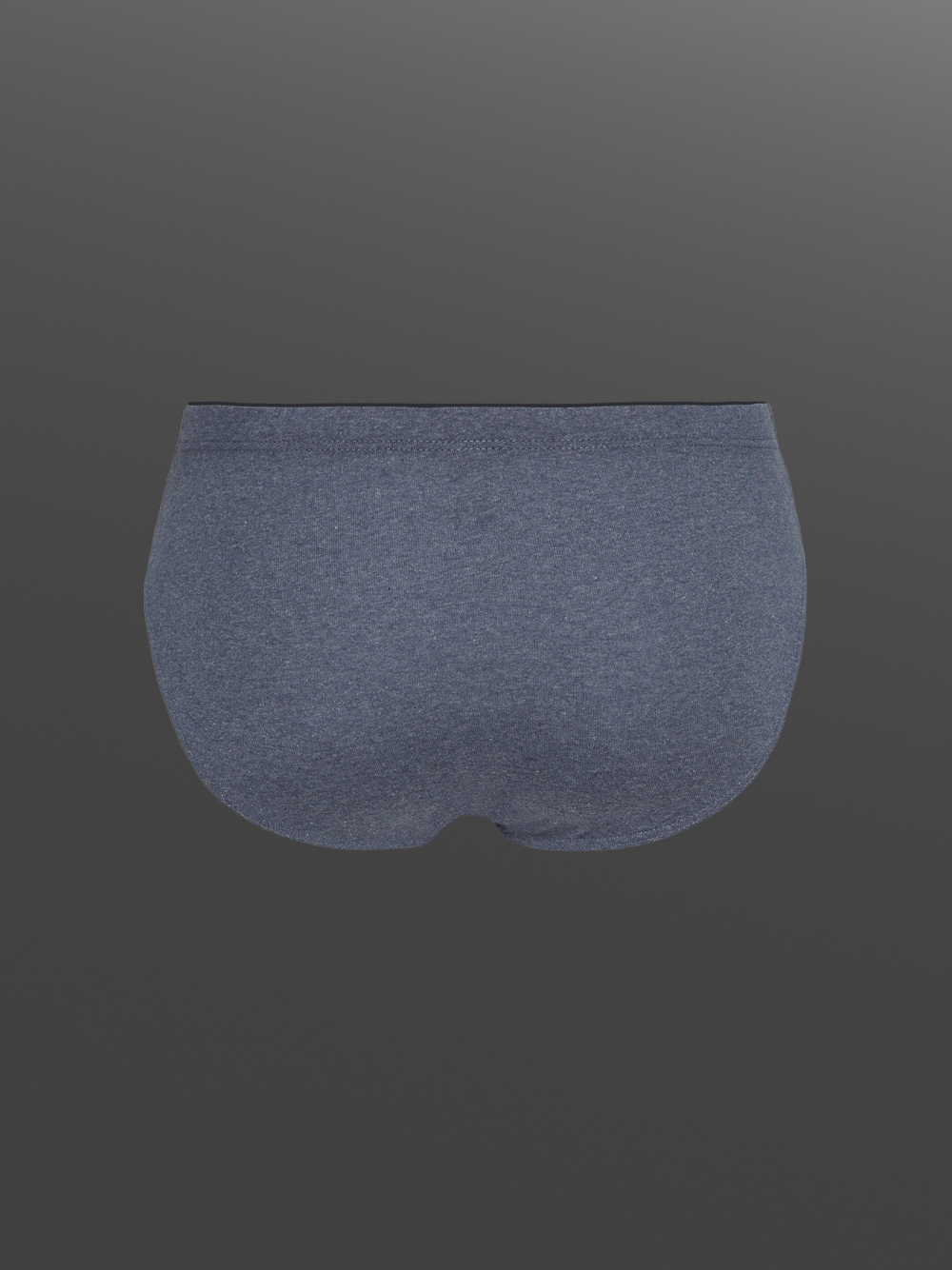 Briefs by Comazo Protect in blue melange color. Product image back view Briefs by Comazo Protect in blue melange color.