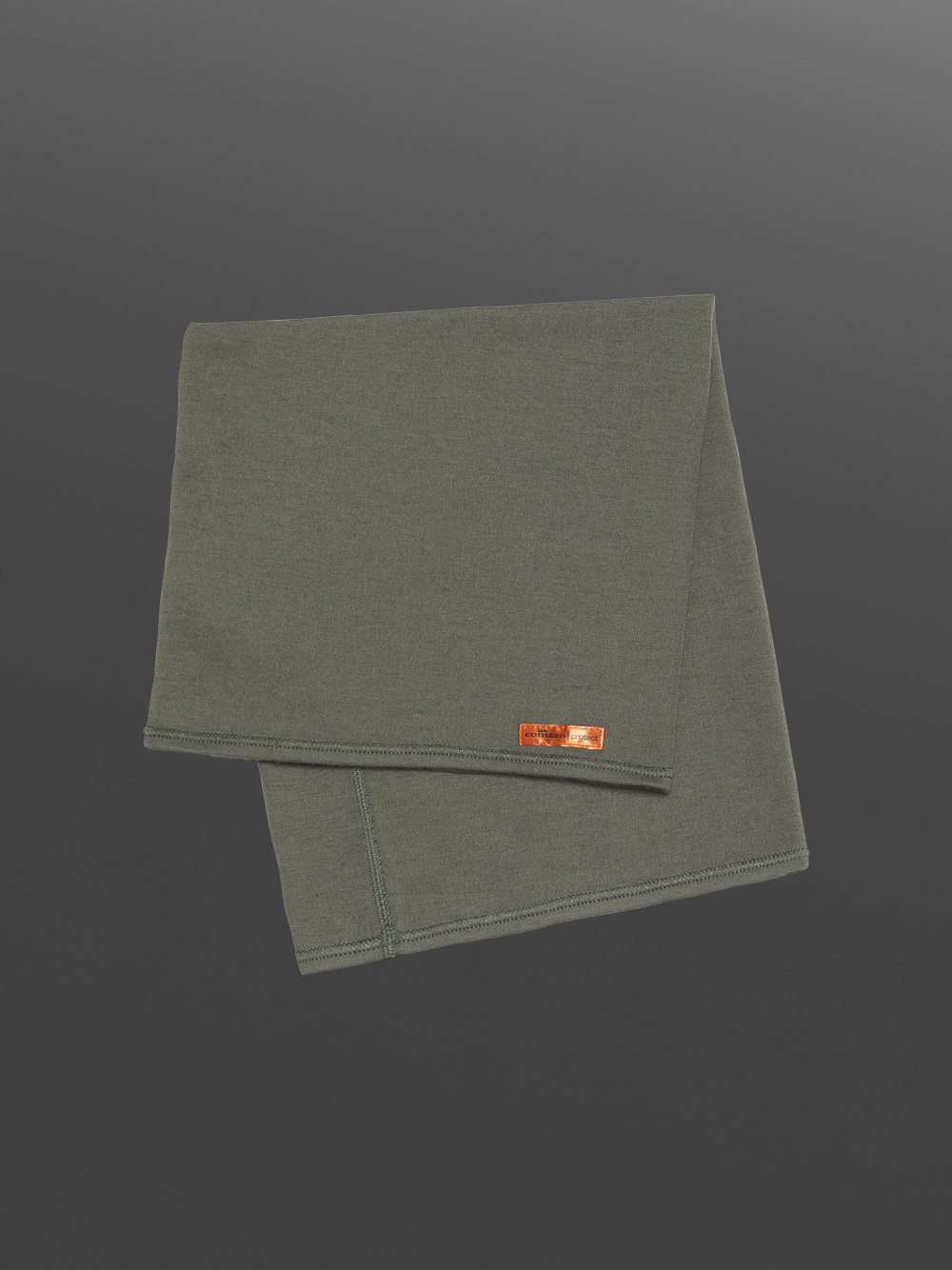Flame-retardant tubular scarf by Comazo Protect in sage green color. Product image of flame-retardant tubular scarf by Comazo Protect in sage green color.