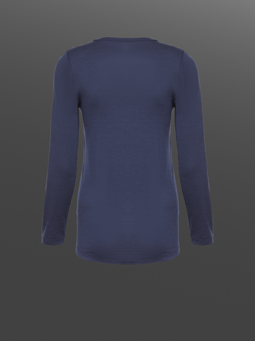 Functional shirt made of 100% merino wool for women by Comazo Protect, color navy. Product image back view: Functional shirt made of 100% merino wool for women by Comazo Protect, color navy.