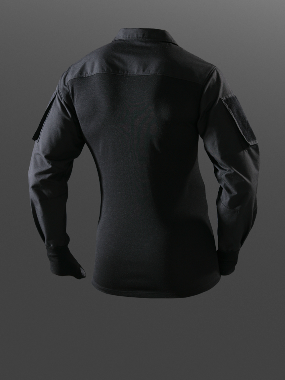 Flammschutz Combat Shirt von Comazo Protect Farbe Schwarz Produktbild Rückansicht Flammschutz Combat Shirt von Comazo Protect Farbe Schwarz