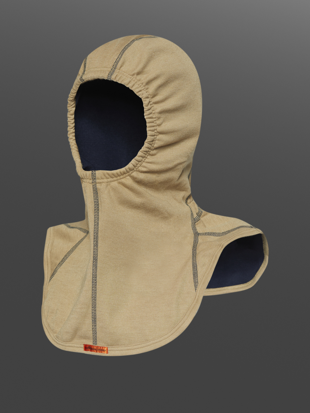Flammschutz Haube mit Membran Farbe Sand Produktbild Vorderansicht Flammschutz Haube mit Membran Farbe Sand