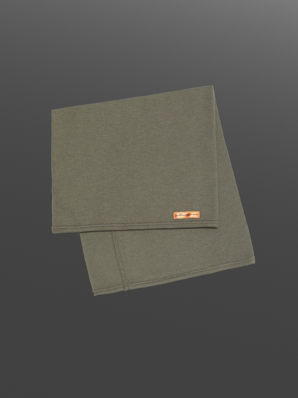 Flame-retardant tubular scarf by Comazo Protect in stone gray-olive color. Product image of flame-retardant tubular scarf by Comazo Protect in stone gray-olive color.