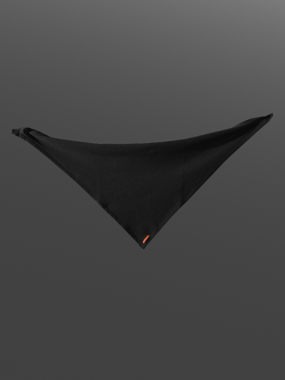 Flame-retardant triangular scarf by Comazo Protect in black color. Product image front view 2 Flame-retardant triangular scarf by Comazo Protect in black color.