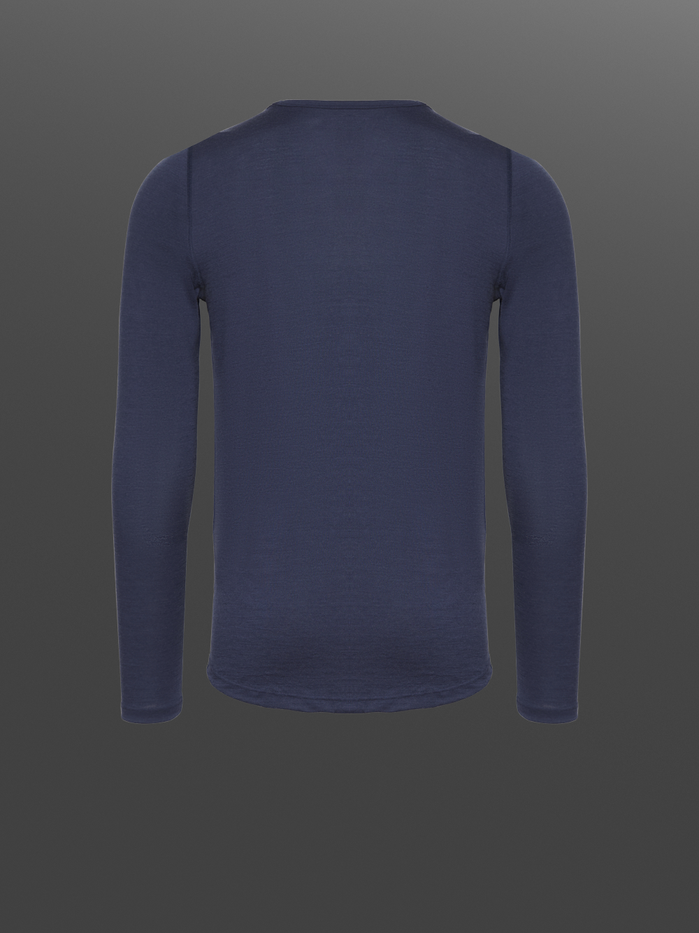 Functional shirt made of 100% merino wool for men by Comazo Protect, color navy. Product image back view: Functional shirt made of 100% merino wool for men by Comazo Protect, color navy.