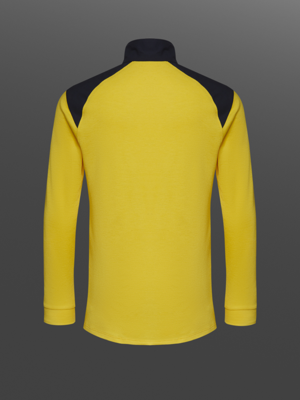 Comazo Protect Fire-Shirt Basic für Vegetationsbrandbekämpfung Farbe Gelb/Marine Produktbild Rückansicht Comazo Protect Fire-Shirt Basic für Vegetationsbrandbekämpfung Farbe Gelb/Marine