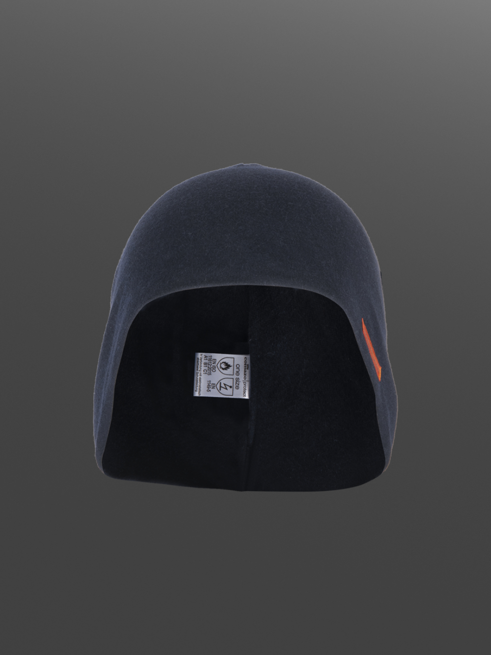 Flame-resistant beanie made with aramid and Lenzing® FR, color navy Product image inside view: flame-resistant beanie made with aramid and Lenzing® FR, color navy