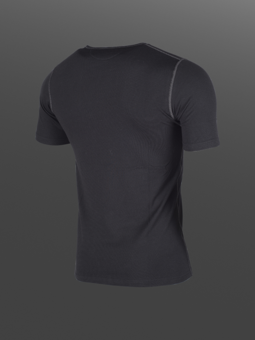 Comazo Protect men's short-sleeved functional shirt "warm & clima" in black Product Image Back View: Comazo Protect Men's Functional Shirt Short Sleeve "warm & clima" in Black
