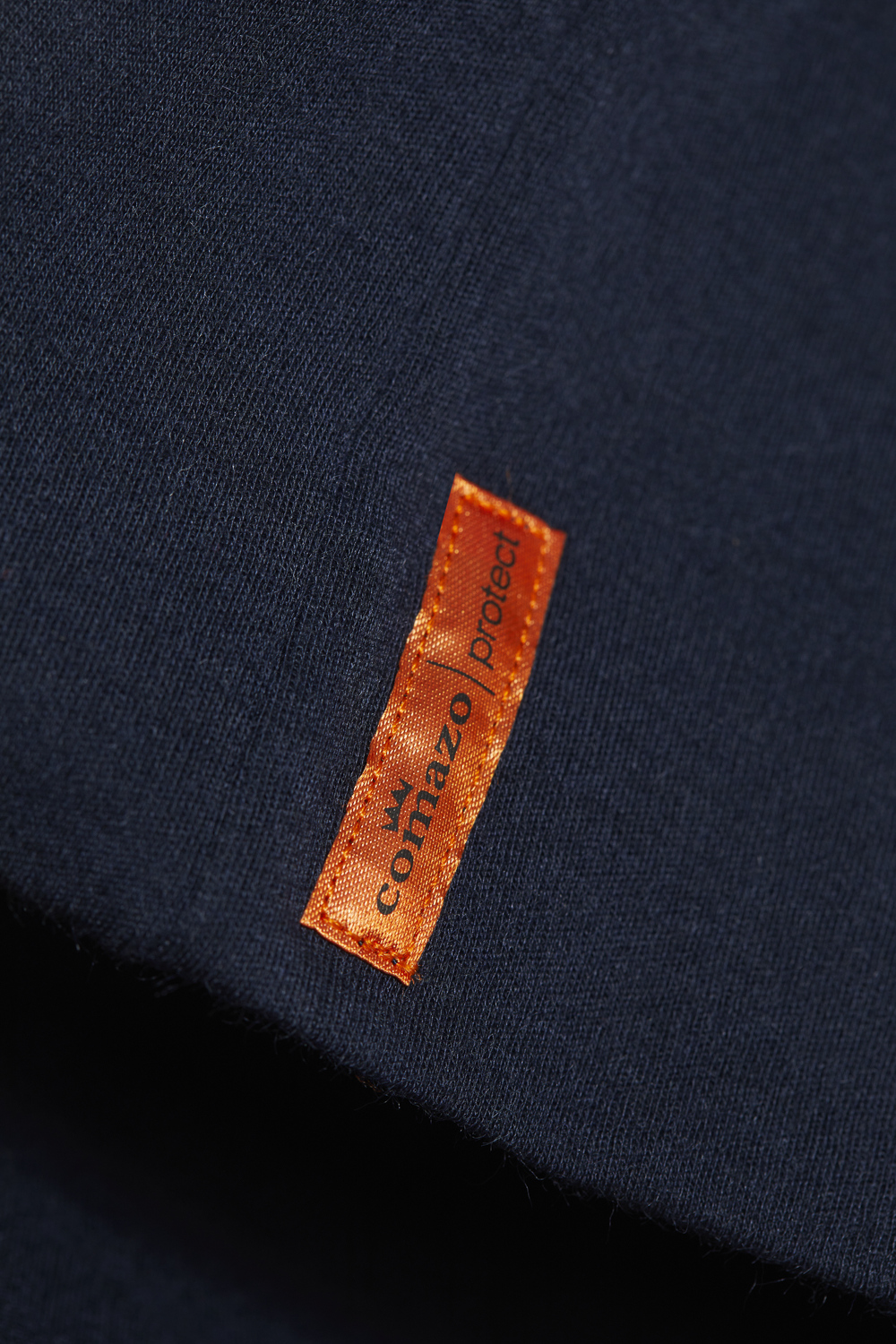 Flame-resistant beanie made with aramid and Lenzing® FR, color navy Detail image: flame-resistant beanie made with aramid and Lenzing® FR, color navy