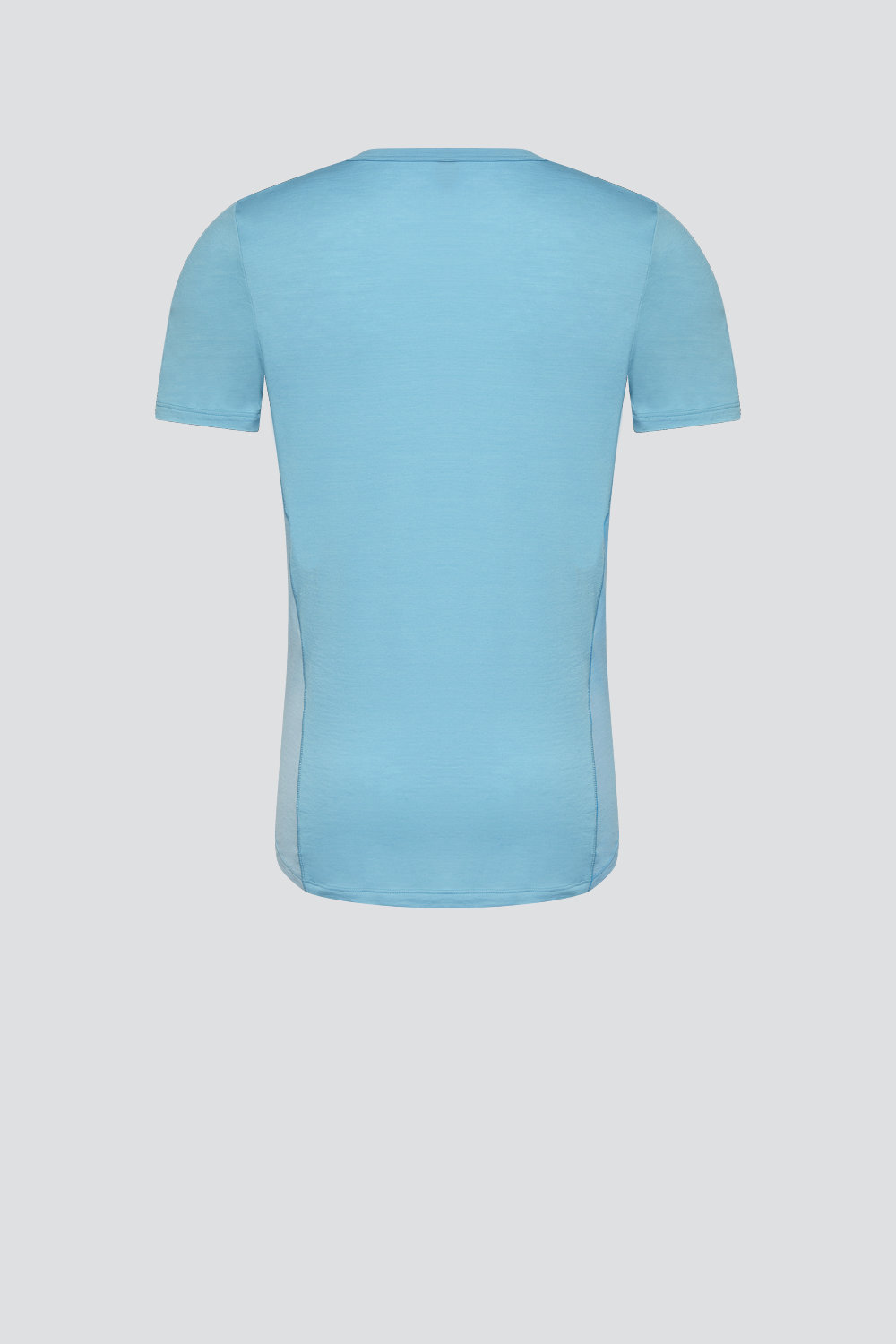 Comazo Herren Shirt kurzarm aus Merinowolle Farbe Seablue/Ice