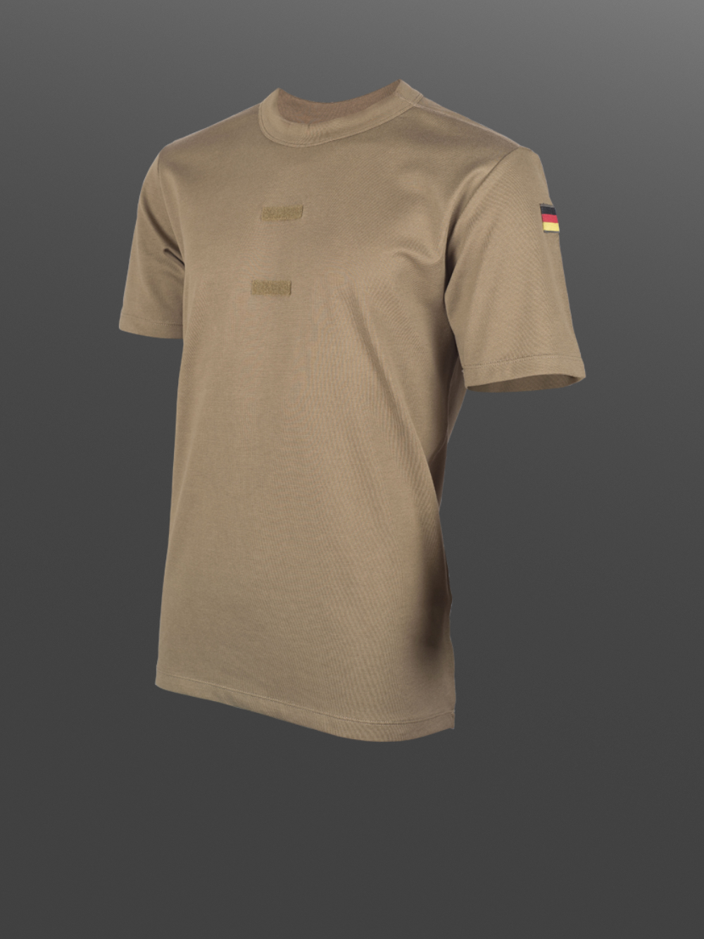Original Tropen Bundeswehr-Shirt Farbe Braun Produktbild Vorderansicht Original Tropen Bundeswehr-Shirt Farbe Braun