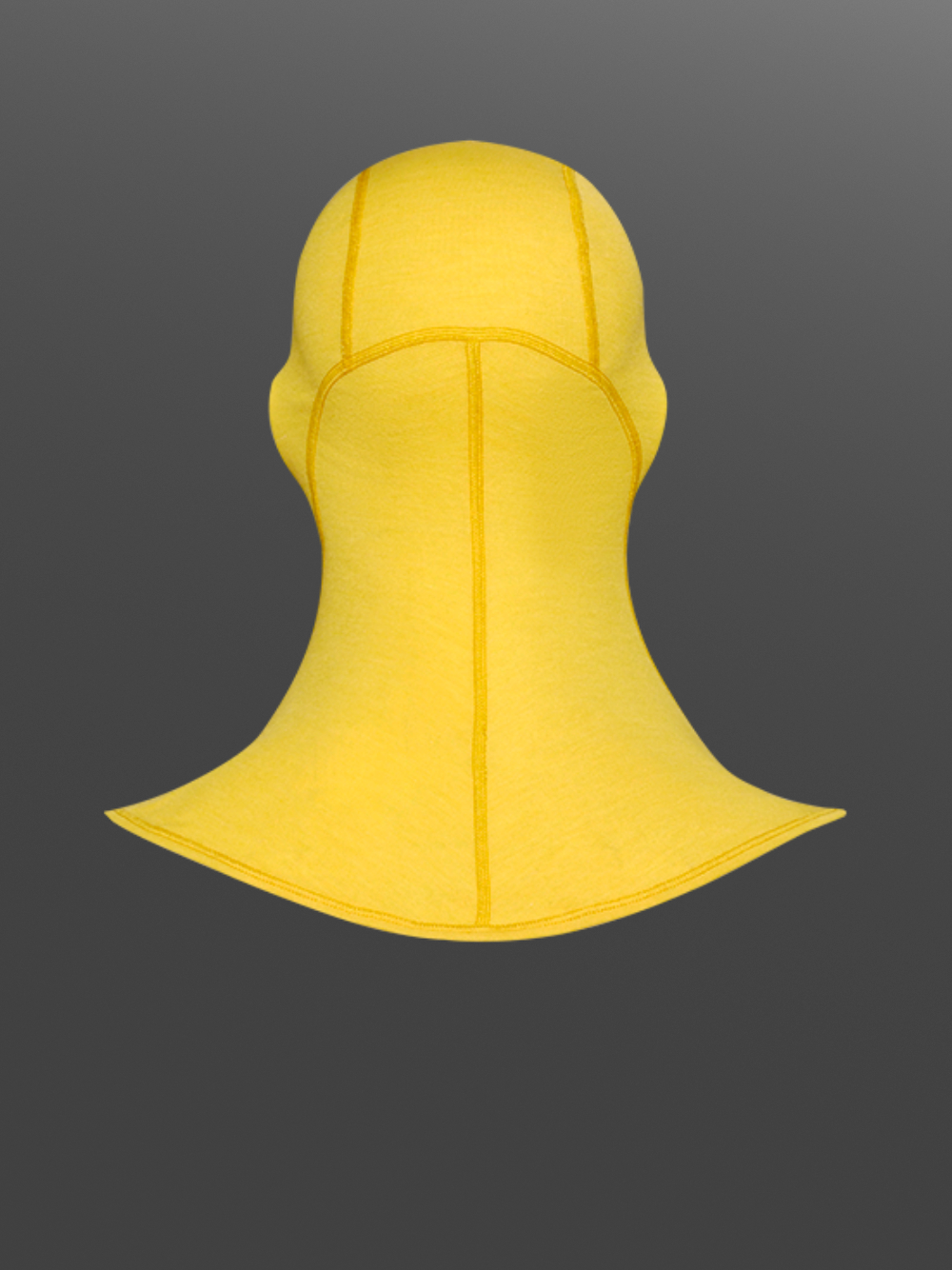 Comazo Protect Flammschutz Haube Waldbrand für FFP2/FFP3 Maske, 1-lagig Farbe Gelb Produktbild Rückansicht Comazo Protect Flammschutz Haube Waldbrand für FFP2/FFP3 Maske, 1-lagig Farbe Gelb