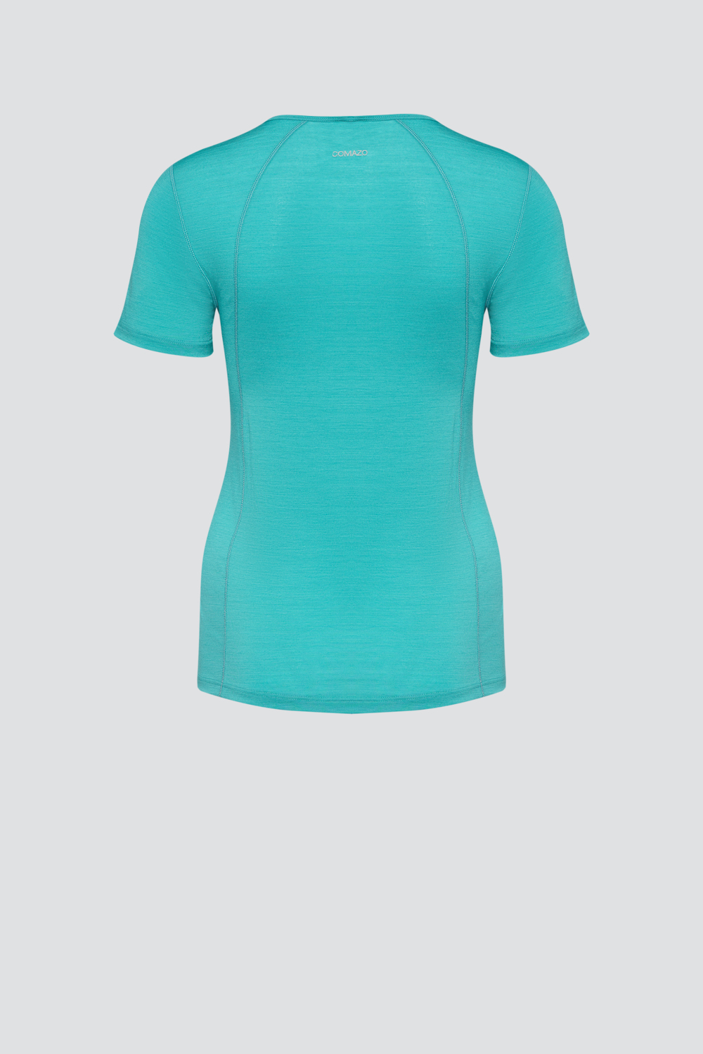 Produktbild Rückansicht Shirt kurzarm aus mulesing-free Merinowolle von Comazo in der Farbe Mint