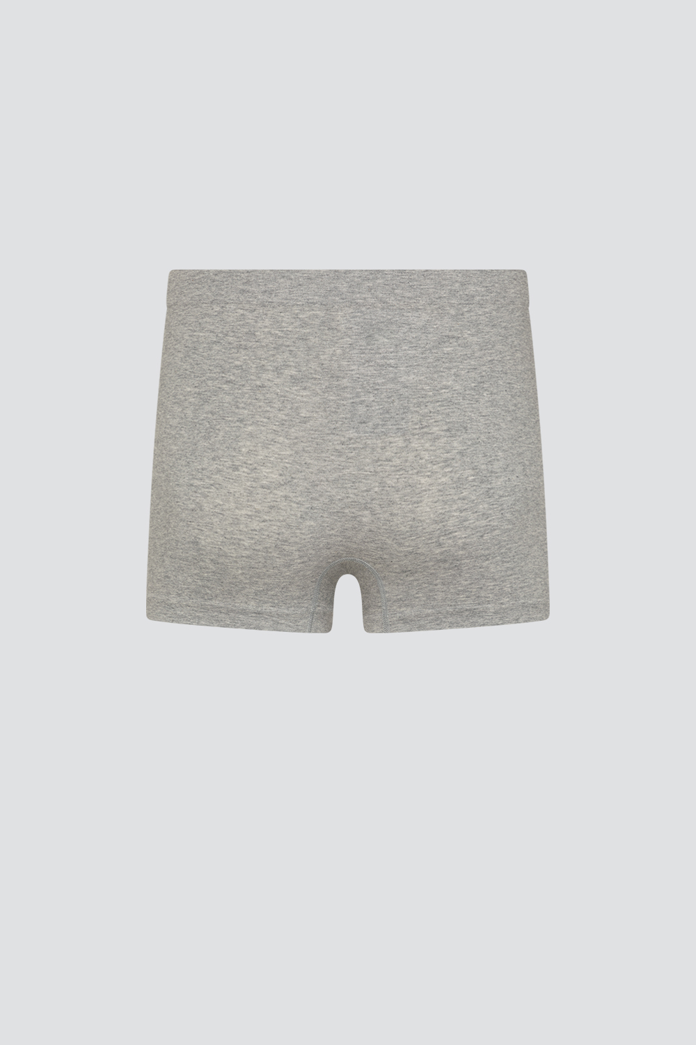 Comazo men's seamless trunk in grey melange color. Product image rear view: seamless trunks by Comazo in grey melange color.