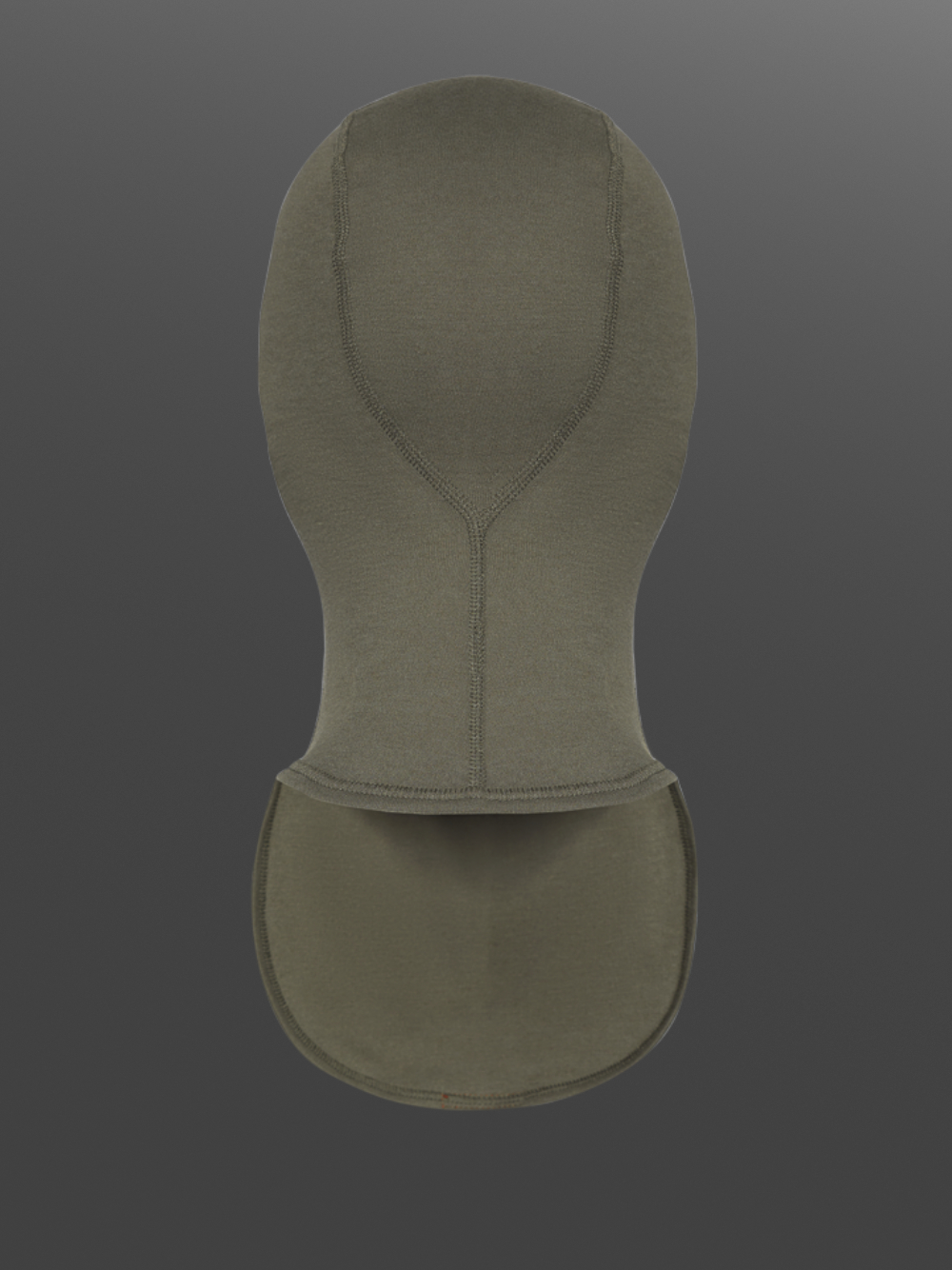 1-ply hood "Eye" field of vision, color stone gray/olive Product image back view: 1-ply hood "Eye" field of vision, color stone gray/olive