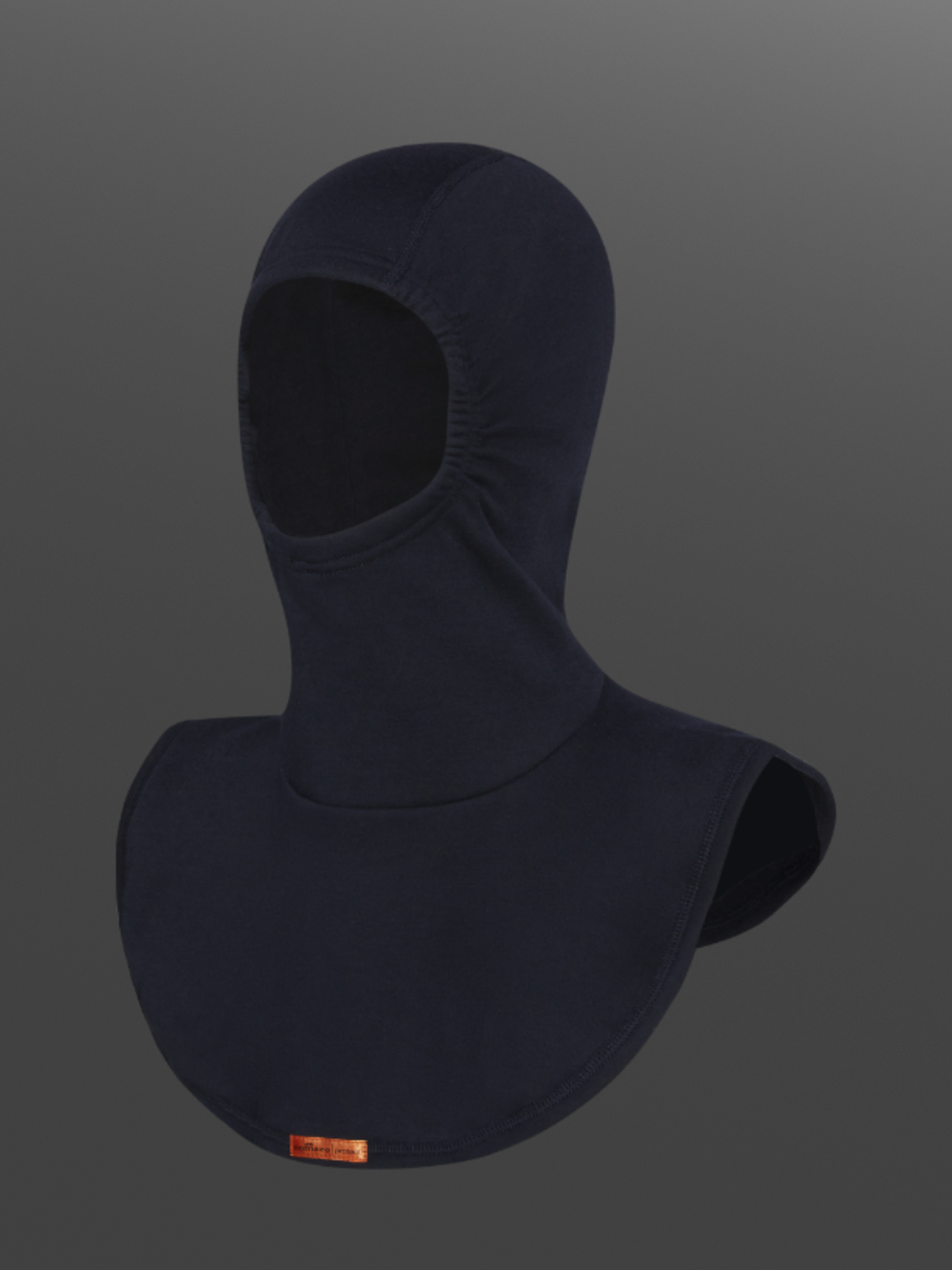 2-layer flame retardant hood without shoulder seam by Comazo Protect, color navy. Product image front view: 2-layer flame retardant hood without shoulder seam by Comazo Protect, color navy.