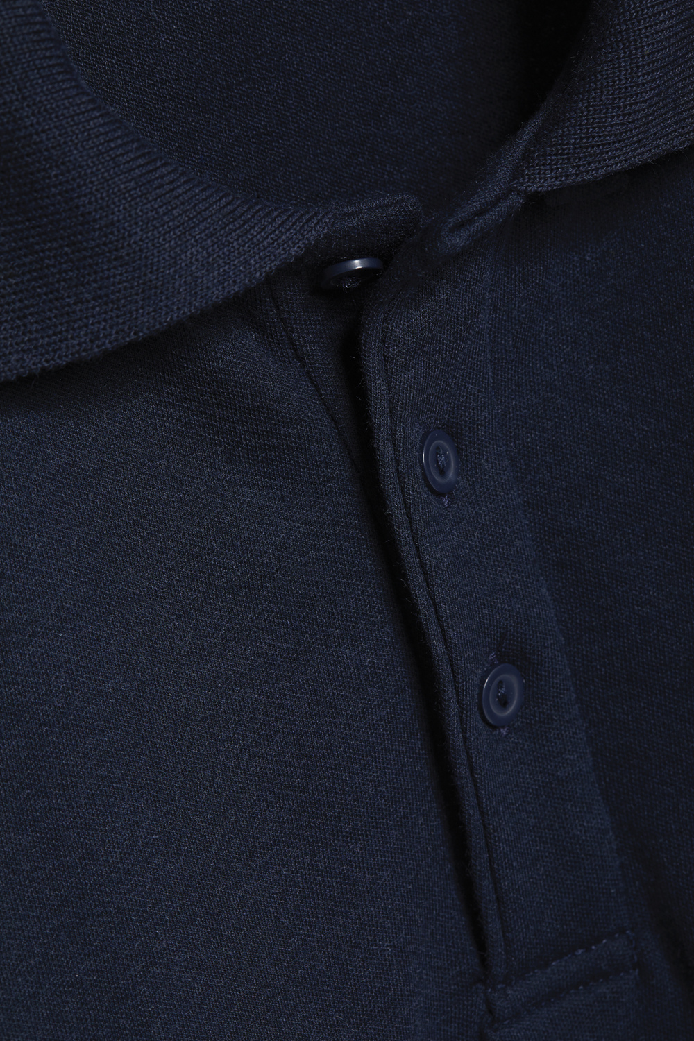 Flame protection long-sleeve polo shirt with practical button placket, color navy Detail image Flame protection long-sleeve polo shirt with practical button placket, color navy