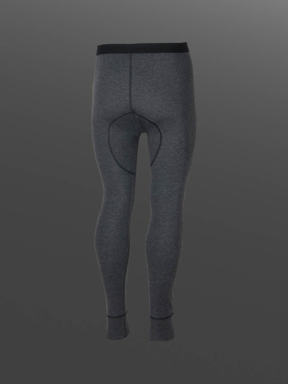 Long underwear with fly by Comazo Protect in dark gray melange color. Product image back view Long underwear with fly by Comazo Protect in dark gray melange color.