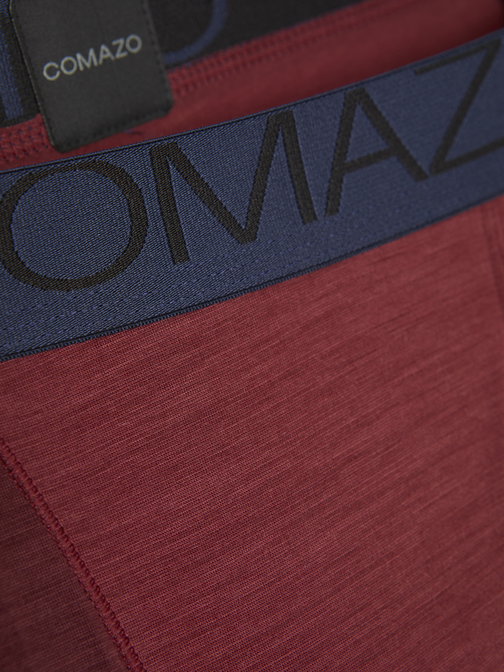 Comazo men's trunks made of merino wool in merlot/porto Detail image Comazo men's trunks made of merino wool in merlot/porto