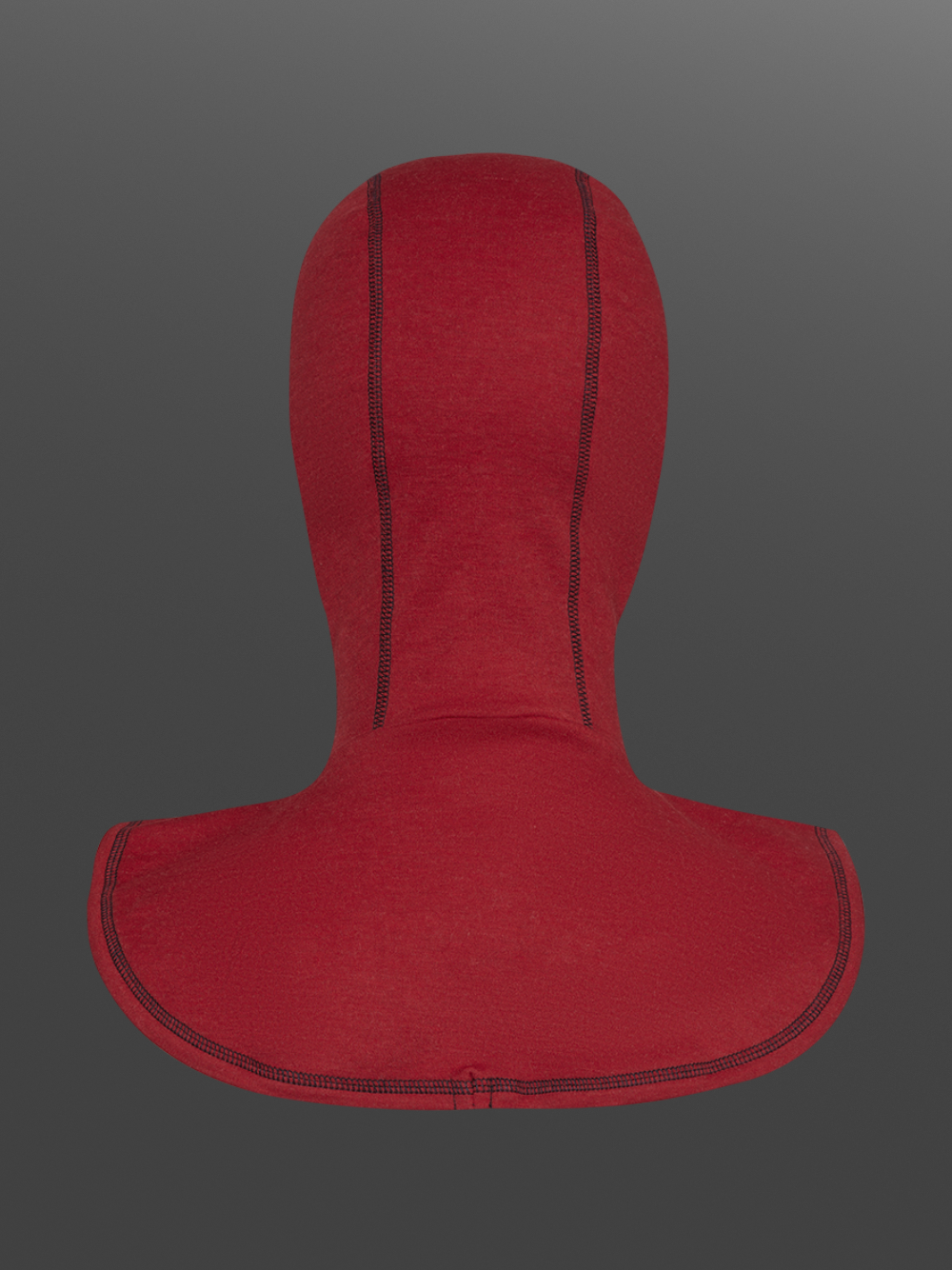 2-lagige Flammschutz Haube ohne Schulternaht von Comazo Protect Farbe Rot Produktbild Rückansicht 2-lagige Flammschutz Haube ohne Schulternaht von Comazo Protect Farbe Rot