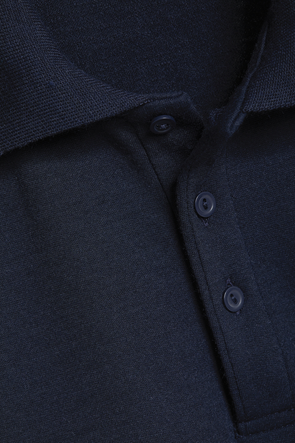 Flame protection short-sleeve polo shirt with practical button placket, color navy Detail image Flame protection short-sleeve polo shirt with practical button placket, color navy