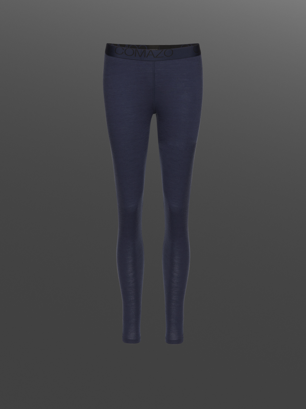 Product image front view: Functional pants made of 100% merino wool for women by Comazo Protect, color navy. Product image front view: Functional pants made of 100% merino wool for women by Comazo Protect, color navy.