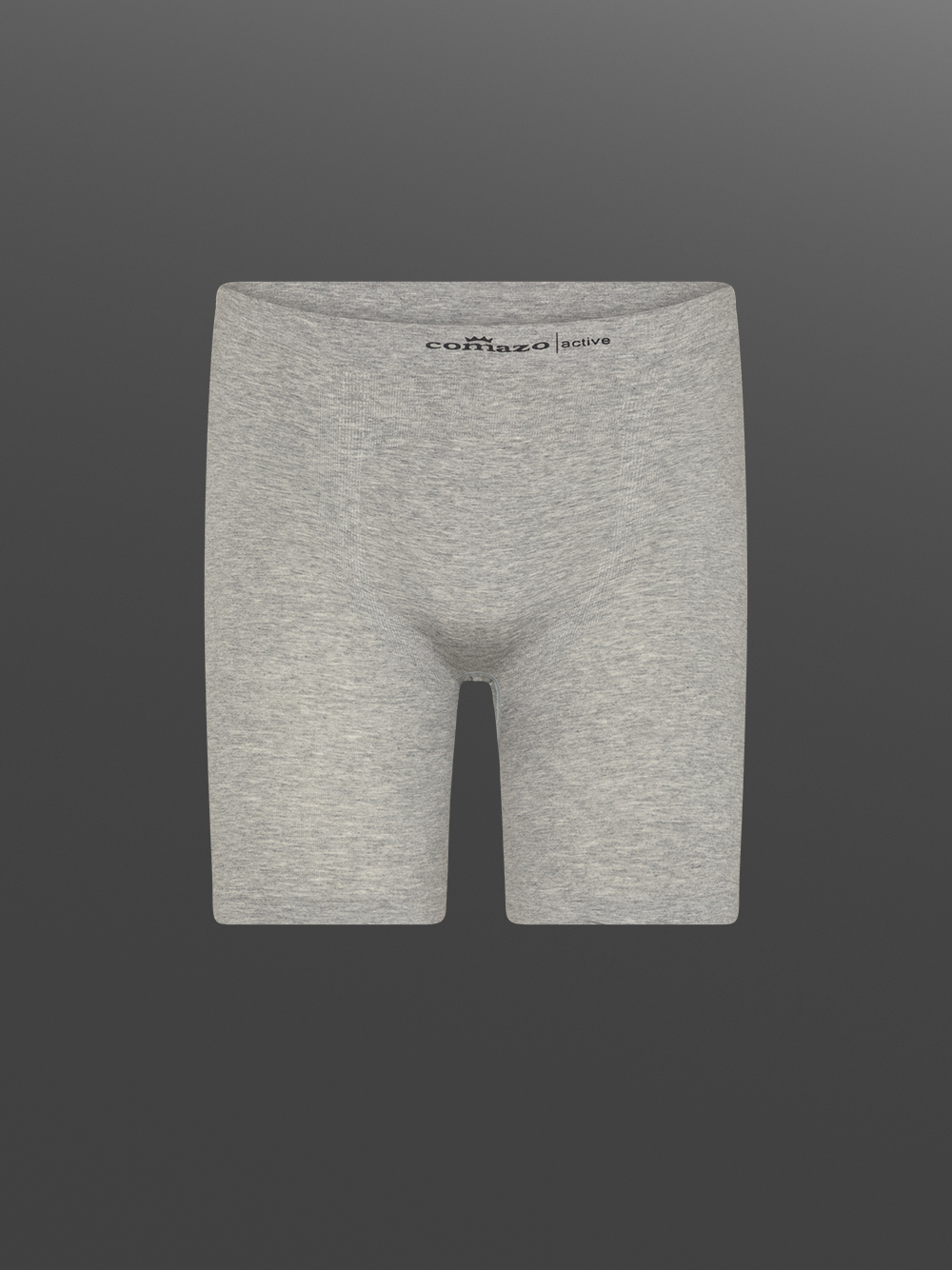 Comazo men's seamless pants with longer legs, color grey melange. Product image front view: seamless pants with longer legs by Comazo in grey melange color.