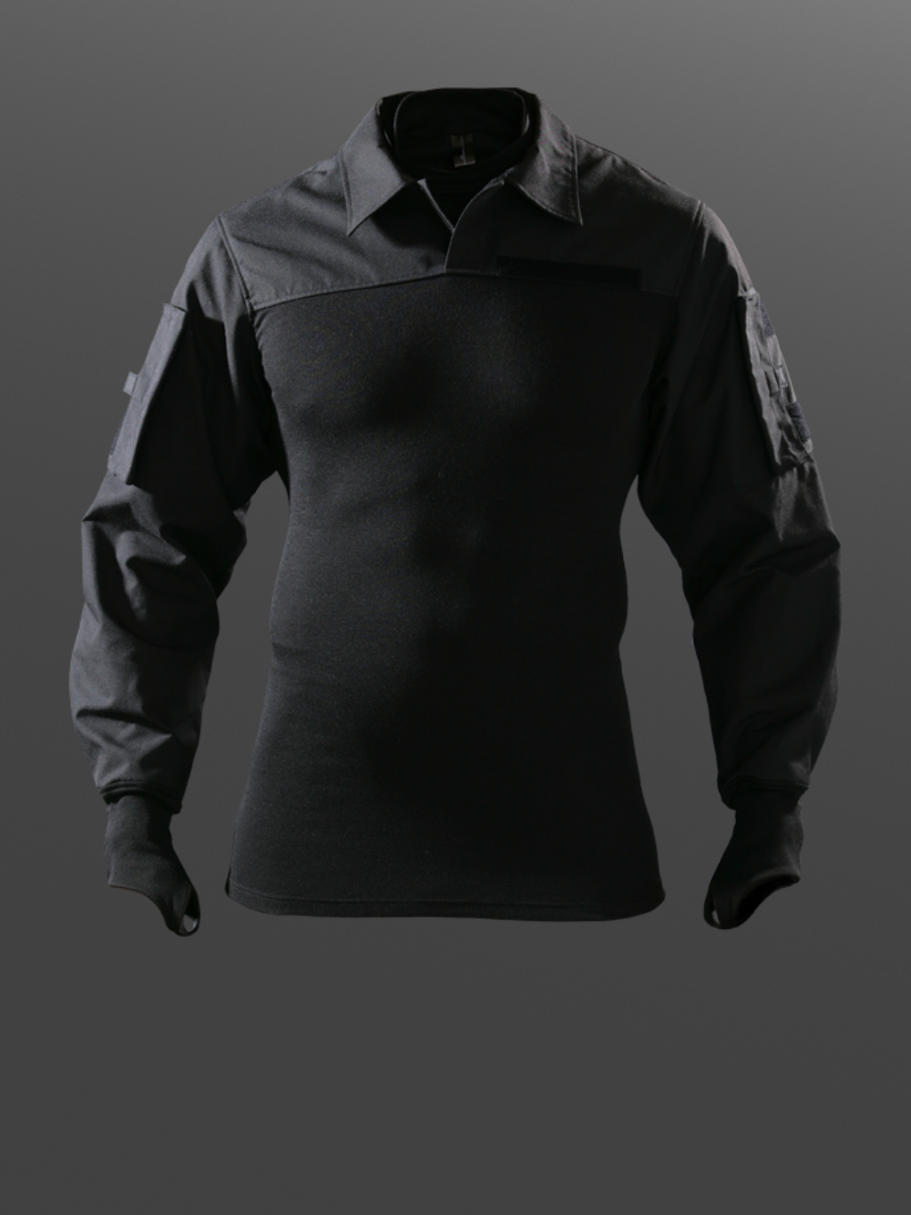 Flammschutz Combat Shirt von Comazo Protect Farbe Schwarz Produktbild Vorderansicht Flammschutz Combat Shirt von Comazo Protect Farbe Schwarz