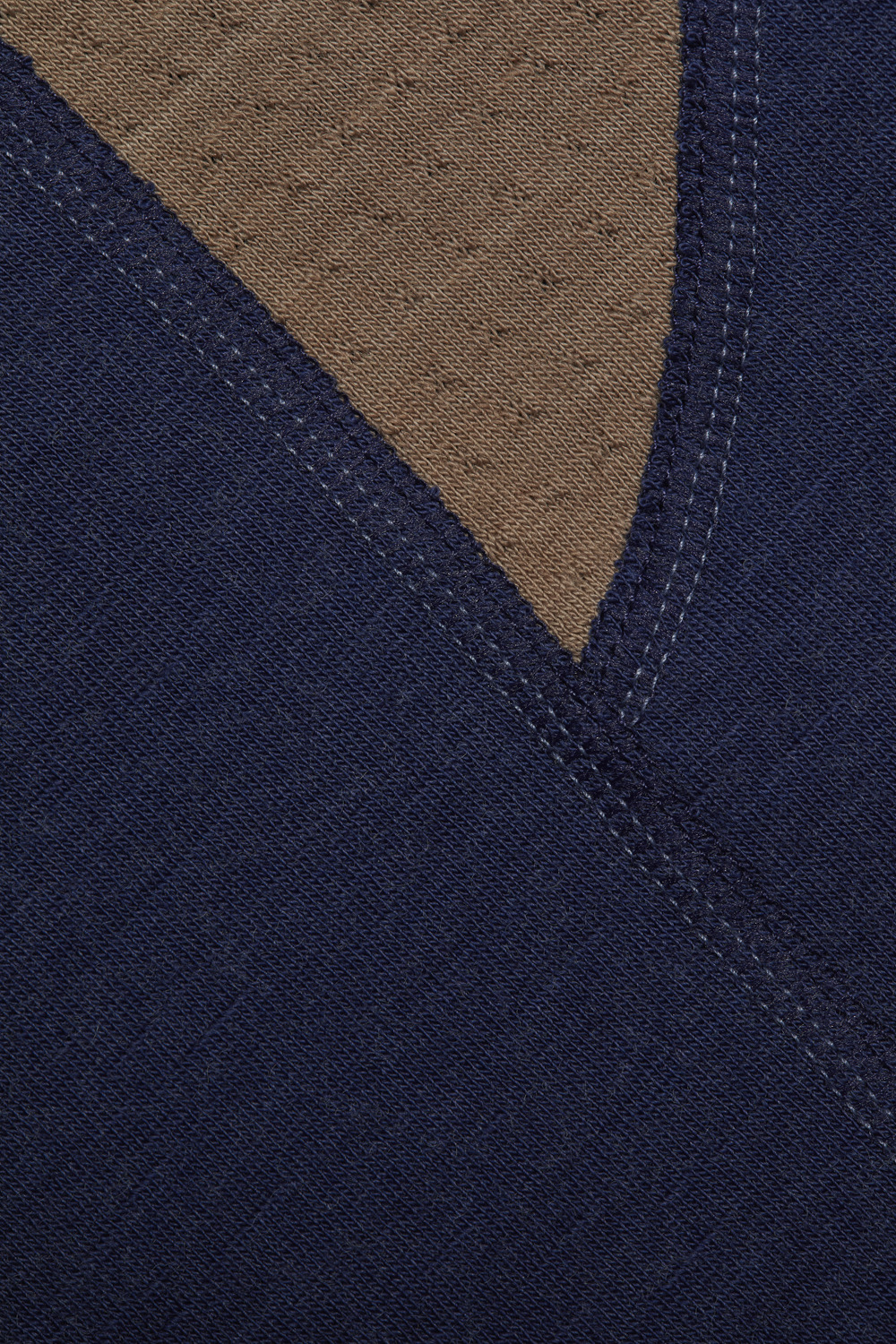 Comazo Herren Shirt langarm aus Merinowolle Farbe Dark-Blue/Coffee Detailbild Shirt langarm aus 100% mulesingfreier Merinowolle von Comazo in der Farbe Dark-Blue/Coffee mit Mesh-Einsätzen