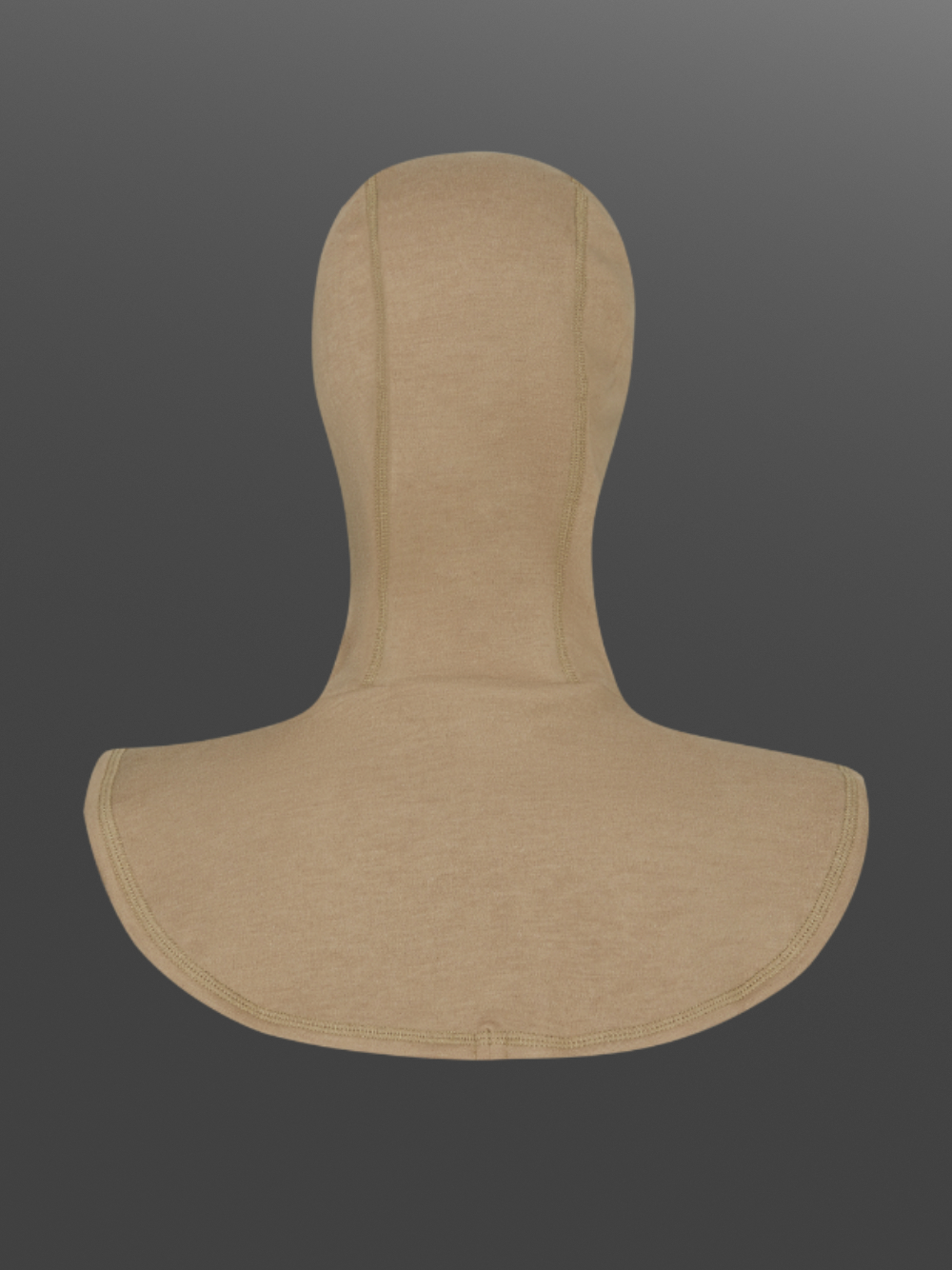 2-layer flame retardant hood without shoulder seam by Comazo Protect, color sand. Product image back view: 2-layer flame retardant hood without shoulder seam by Comazo Protect, color sand.